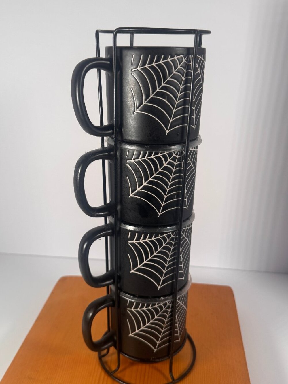 Stacking Mug and rack Set. Cobwebs & Cauldron.